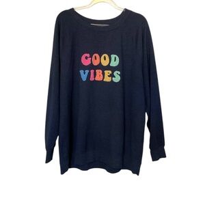 Wildfox Good Vibes Statement Sweatshirt